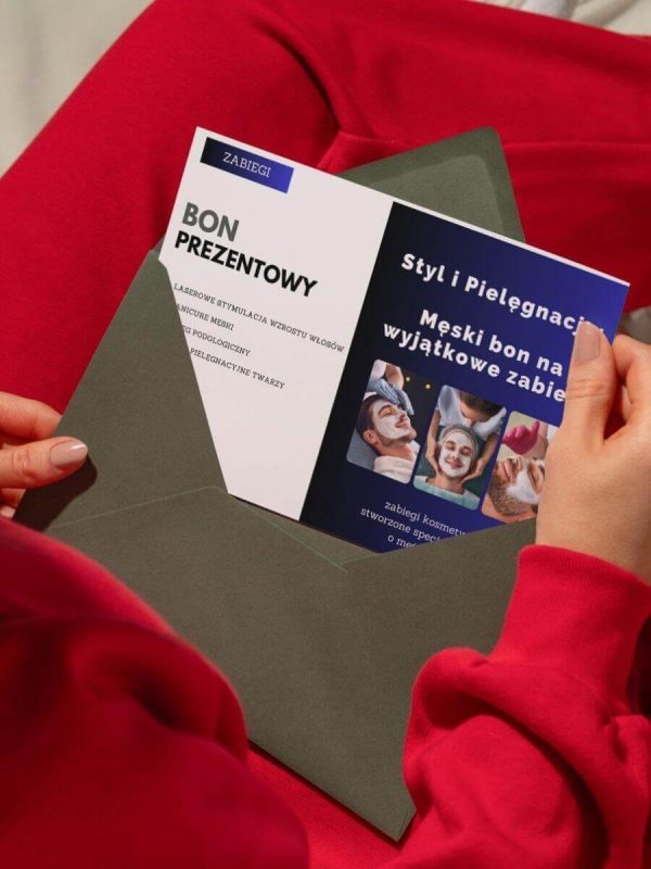 voucher, bon prezent dla mężczyzny na wybrane zabiegi